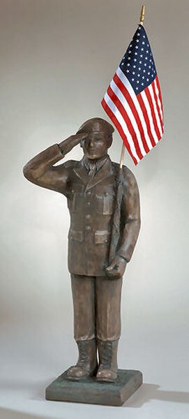 Armed Forces Army Sculpture Large Scale Garden Decor